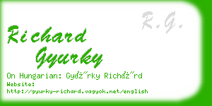 richard gyurky business card